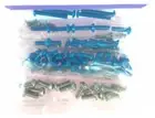 Square SMF-574 Titanium & Blue Aluminum Hex Screw Set for Tamiya M-08R