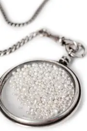 [ANN DEMEULEMEESTER] Elsu Medallion Necklace Silver