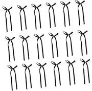 ULDIGI 40Pcs Black Bowknot Cake Toppers Decorations for Birthdays Weddings and Parties Preassembled Bow Ties for Cupcakes Ice and Desserts