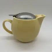 Vintage Zero Japan Yellow 16 Oz Ceramic Teapot With Infuser