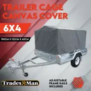 600mm Trailer Cage Canvas Tarp Cover for 6x4 High Quality Cage Universal 2 foot