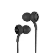 RM510 3.5mm Plug Concave Convex Design Wired Control Heavy Bass Earphone With Mic BLACK COLOR