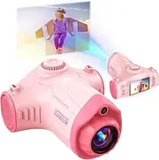Children's Camera, 3 in 1 Projector Camera Children 1080P Digital Camera Photo Camera Children Toy for 3 4 5 6 8 7 9 10 11 12 Years Boys and Girls Pink