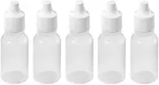 AIMALL 50-Pack 5ml Clear Empty Plastic Dropper Bottle Squeezable Eye Drop Liquid Container Refillable DIY Containers