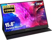InnoView Portable Monitor, 15.6 Inch FHD 1080P HDMI USB C Second External Monitor for Laptop, Desktop, MacBook, Phones, Tablet, PS5/4, Xbox, Switch, Built-in Speaker with Protective Case