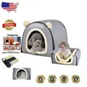 Elegant Indoor Multi-Use Pet House Bed with Non-Slip Base - Ideal for Small Pets