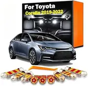 11Pc LED Interior Reading Map Light Kit, For Toyota Corolla 2019 2020 2021 2022 Number Plate Bulbs Car Accessories
