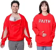[MandMcares] Dialysis Sweatshirts with Dual Zip chest Access Hemodialysis Two Way Arm Zippers to Fistula Port and Line for Men and Women