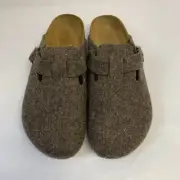 Birkenstock New with Box Boston Cocoa Wool Regular Width - Select Size