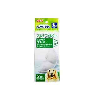 【GEX】犬用機能型濾棉-半圓形 犬貓用 2片/盒*12入組(飲水機濾棉)