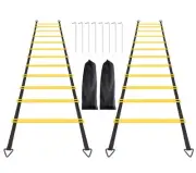 Agility Ladder Set, 2 Pack 12 Rungs Agility Ladder Set, Speed Training Ladder...