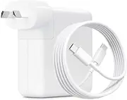 120W MacBook Pro Charger，USB C Fast Charger Adapter Compatible with MacBook Pro & MacBook Air 13, 14, 15, 16 inch, iPad Pro, Samsung Galaxy and All USB C Device, Included 6.6ft USB-C to C Cable