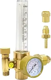 Vaphy Argon CO2 Flow Meter Gas Regulator Gauge for MIG Welding TIG welder