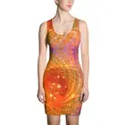 Into the Sun: Fractal Cosmic Galaxy Visionary Rave Festival Space Dress