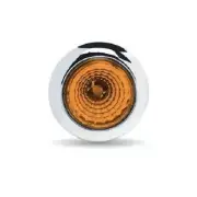 Mini Button Amber LED with Reflector and Silicone Locking Ring (1 Diode)