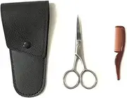 BAZEITFLOW 1Set Stainless Steel Eyebrow Scissor Trimming Scissors for Precise Grooming Durable and Care Tool for Home DIY Barber Shops