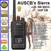 SIERRA 5W 80CH UHF CB Handheld - Approved to Australian Standards