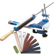 Knife Sharpening Kit with Quick-Clamp Design, Fixed-Angle Knife Sharpening Sy...