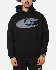 [CARRE] Carre Crested Hoodie Black - Size S S Black