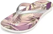 [OLUKAI] Ho'opio Hau Women's Beach Sandals, Quick-Dry Flip-Flop Slides, Water Resistant Suede Lining & Wet Grip Soles, Soft Comfort Fit & Arch Support