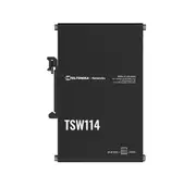 Teltonika TSW114 - DIN Rail Switch, 5x Gigabit Ethernet ports with speeds of up to 1000 Mbps, Integrated DIN rail bracket - PSU excluded (PR3PRAU6) TSW11400B000