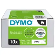DYMO Authentic D1 Labels | 9mm x 7m Roll | Black Print on White | Self-Adhesive