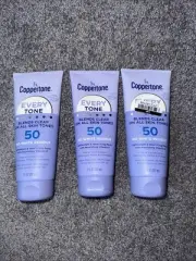 3 X Coppertone EVERY TONE Sunscreen Lotion SPF 50 Blends Clear 7oz ea Exp 11/25