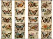 20 Pcs Butterfly Tags Junk Journal Scrapbook New USA Seller