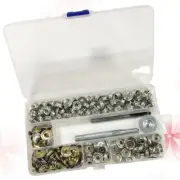 50 Pairs Screw Snap Button DIY Craft Accessories Kit Metal Buttons