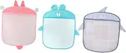 BESPORTBLE 3Pcs Bath Organizer Wall Hanging Mesh Bag for Quick Dry Storage of Shower Lightweight Bathtub Holder for Convenient Bathroom Grey