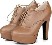 [ZIRIA] Size 31-47 Women Stiletto high Heel Shoes Sexy Lady Platform Spring lace up Pumps Shoes