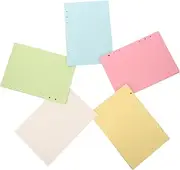 VILLFUL Refillable Notebook Refill Pages 100 Sheets Wide Ruled Loose Leaf Paper A5 Size 6 Hole Punched for Planner Binder