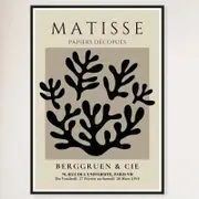 Galrie Henri Matisse Exhibition Print - Captivating Art at Berggruen & Cie (Black), Black Frame, A0 84 x 119cm (33 x 47inch)