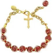 [Glass Of Venice] Murano Glass Sommerso Rosary Bracelet - Red