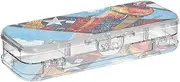 Yoogain Cool Fighter Plastic Pencil Box 2 Layer Penscases For Craft Art With Snap-Tight Lid