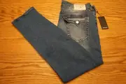 NWT MEN'S TRUE RELIGION JEANS Size 36x32 Geno Relaxed Slim Flap Pockets $159