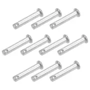 Single Hole Clevis Pins - 5mm x 25mm Flat Head 304 Stainless Steel Pin 10Pcs