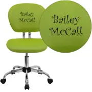 Flash Personalized Mid-Back Apple Green Mesh Swivel Task Office Chair/CH Base