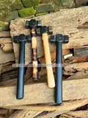 Set of 4 Iron Blacksmith Hammer Best Quality Iron, Wooden Handle 4 Hammers