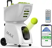 PT-MAX C Tennis Ball Machine | Smart Launcher with App & Remote | Adjustable Speed & Spin | Multi-Spot Programming | High Capacity | Long Battery Life | Portable Design | All Levels (White)