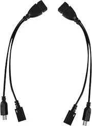 CONGARTENO Micro USB to USB Splitter Adapter OTG Conversion Cable 2-in-1 for Tablet Phone Black