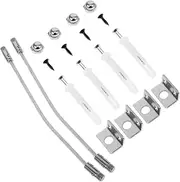 LALAFINA 2 Sets Dresser Wall Safety Anchors Kit for Proofing Furniture Secure to Wall Easy Install Furniture Straps for Bookcase Cabinet and Dresser Safety