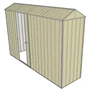 Build-a-Shed 0.8 x 3 x 2.1m Gable Single Sliding Side Door Shed - Cream