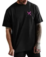 Overnight Angels Crew Short Sleeve X Pink Tee