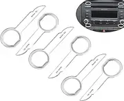 6Pcs Radio Removal Tool, Car CD DVD Host Key Disassembly Tool, Key DIN Release Keys Set, stereo extraction tool pin, easy to hold
