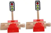 Train Sets Accessory Kit Model Railway Scene Props Wooden Traffic Light