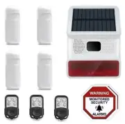 Solar/Powered Wireless Home Security DIY Alarm system, House Garage Shed Alarm
