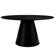 [James Lane] Soho Round Dining Table Black