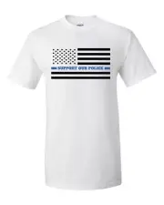 Back The Blue Thin Line On USA Flag Support Our Police Short Sleeve T-shirt