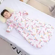 N/A Sleeping Bag Children's Autumn Air-Conditioned Room Gauze Sleeping Bag Four Seasons Mushroom Autumn Winter Cotton Baby Anti-Kick 90CM Recommends Height 80-100CM 6th Floor - Yellow Chicken